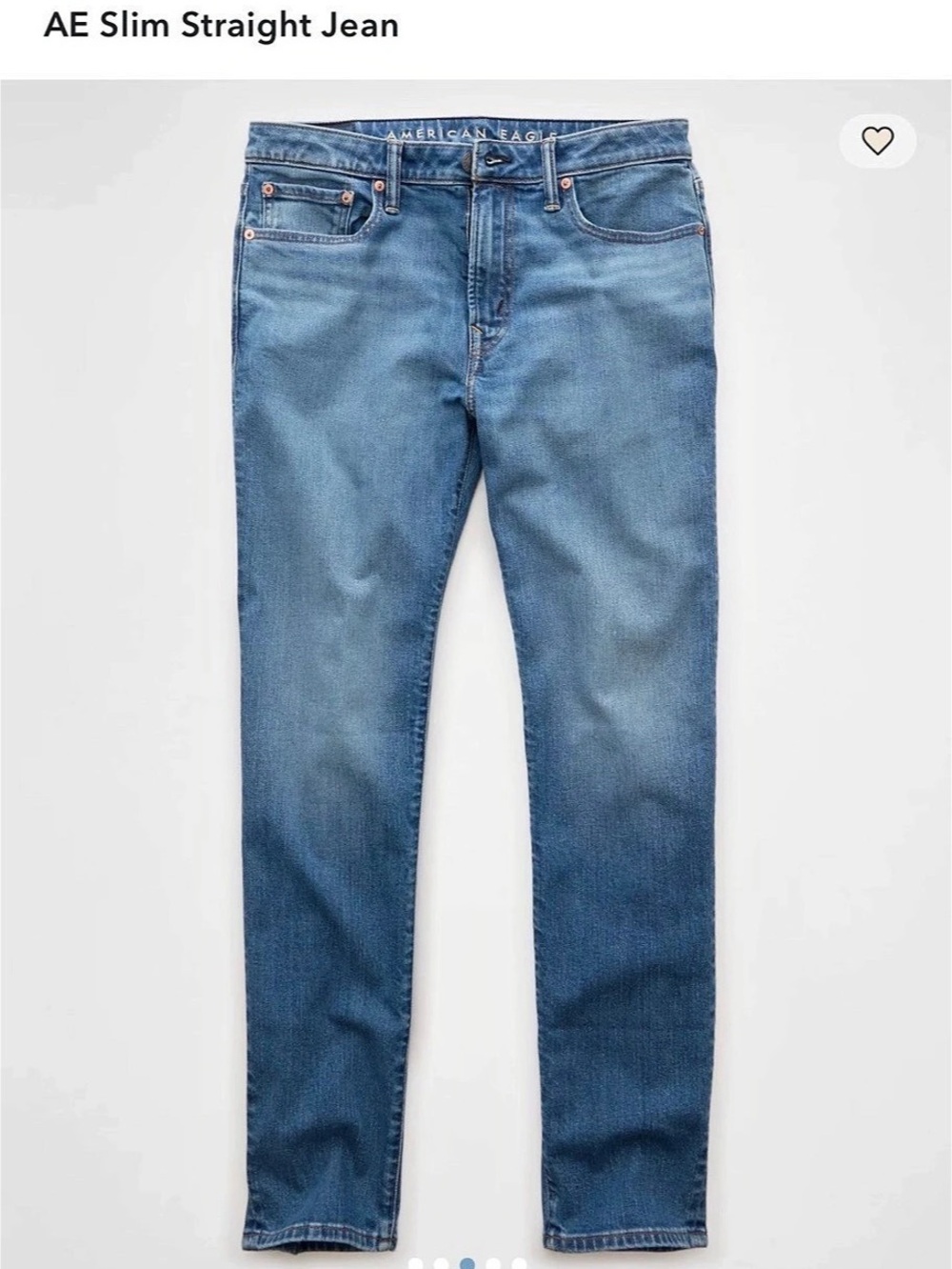 American Eagle AE AirFlex+ Slim Straight Jean Blue Waist 29/30